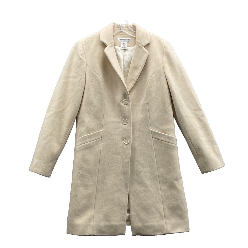 Preston &‎ York Pea Coat Women's 4 Petite 100% Wool Career Formal 60s Corpcore